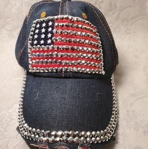 Bling Blue Jean Baseball Cap